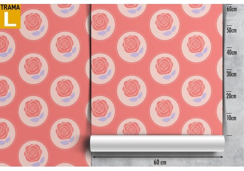 Carta da Parati rose natura pattern geometrico vintage. 2