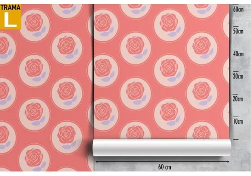 Carta da Parati rose natura pattern geometrico vintage. 2