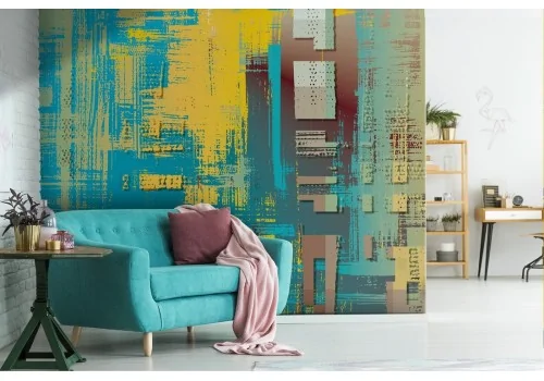 Abstract painted wallpaper modern design.