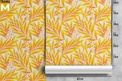 Modern Nature Leaves Wallpaper