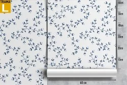 Vintage blue stylized flowers wallpaper.