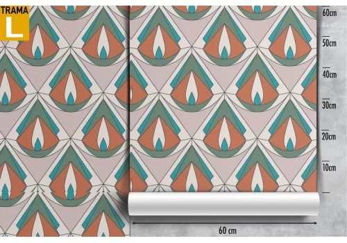 Carta da Parati decorazione geometrica vintage astratta. 2