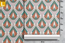 Carta da Parati decorazione geometrica vintage astratta.