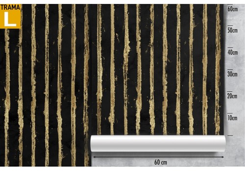 Carta da Parati righe oro e nero design luxury. 2