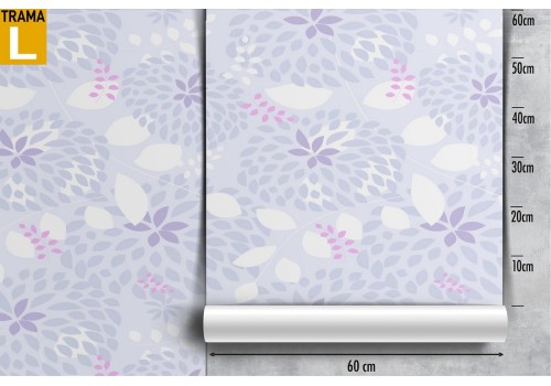 Wallpaper with stylized flowers and leaves nature. 2