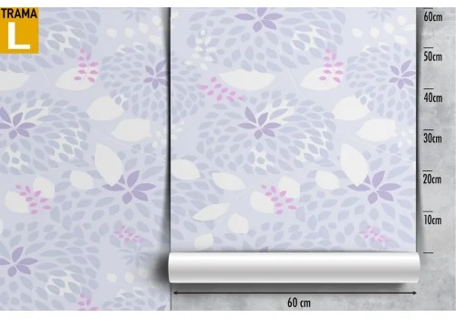 Wallpaper with stylized flowers and leaves nature. 2