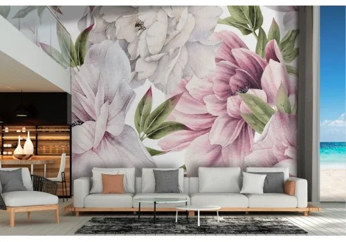 Vintage flower wallpaper composition nature illustration