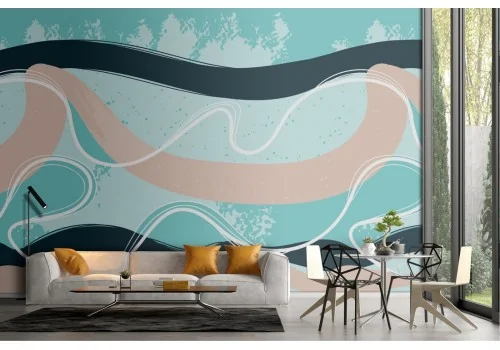 Abstract modern wave wallpaper decoration.