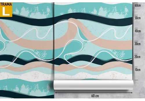 Abstract modern waves wallpaper decoration. 2