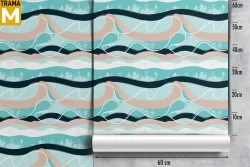 Modern Wallpaper Stripes and Waves