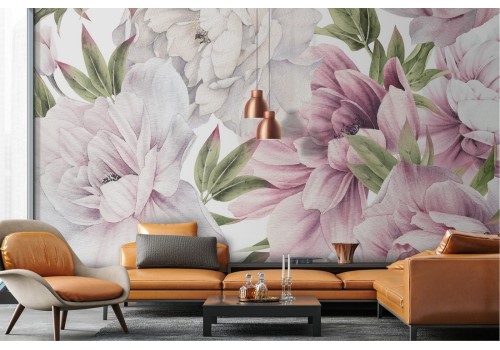 Vintage flowers wallpaper composition nature illustration 2