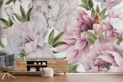 Vintage Nature Flowers Wallpaper