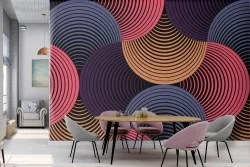 Abstract wave wallpaper from the '70s vintage.