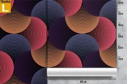 Abstract wave wallpaper from the '70s vintage.
