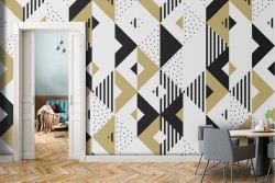 Geometric striped modern wallpaper decoration.