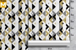 Modern Geometric Wallpaper Stripes and Waves