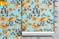 Carta da Parati fiori gialli natura decorazione moderna.