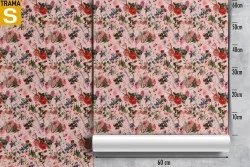 Carta da Parati Design e Stili Flora e Fauna Fiori Natura Vintage