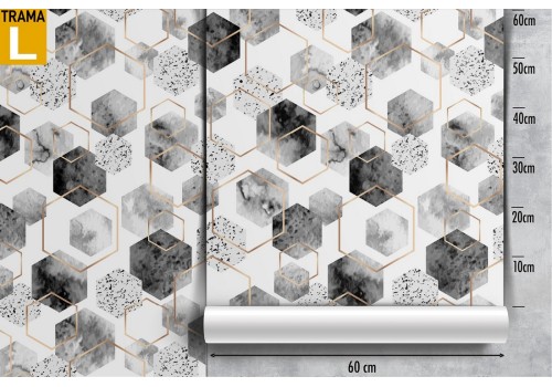 Modern luxury hexagon wallpaper decoration. 2