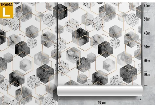 Modern luxury hexagon wallpaper decoration. 2
