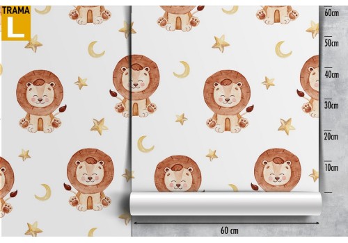Lion animal wallpaper kids decoration. 2