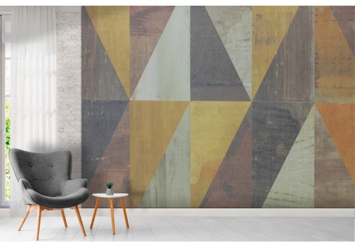 Wallpaper concrete surface with 80's geometries 2