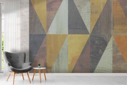 Wallpaper concrete surface with 80's geometries