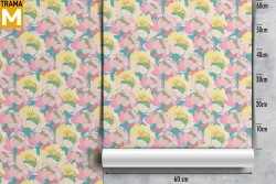 Carta da Parati Astratta Fiori Natura