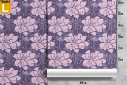 Purple flowers modern pattern wallpaper.