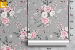 Pink and white flowers wallpaper nature modern pattern.