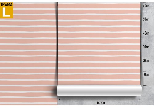 Pink and white striped wallpaper decoration. 2