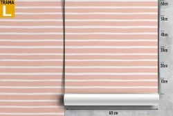Pink and white striped wallpaper decoration.