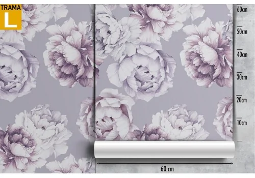 White flowers modern refined nature wallpaper. 2