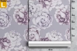 White flowers modern refined nature wallpaper.
