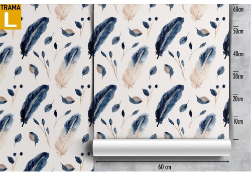 Wallpaper refined decoration modern feathers. 2