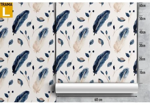 Wallpaper refined decoration modern feathers. 2