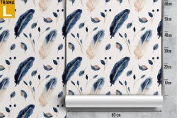 Wallpaper refined decoration modern feathers.