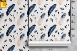 Wallpaper refined decoration modern feathers.