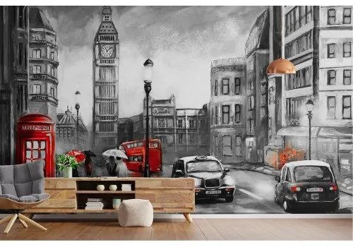 Carta da Parati illustrazione città Londra Big Ben