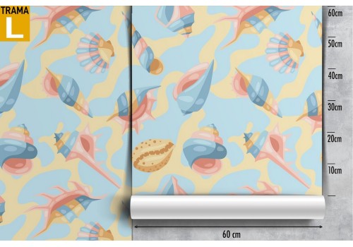 Wallpaper with shell pattern nature sea. 2