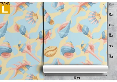 Wallpaper with shell pattern nature sea. 2