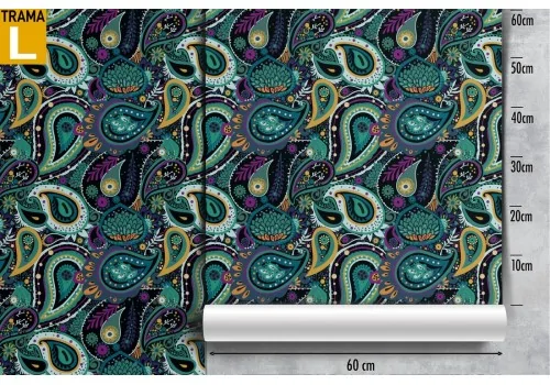 Green leaves vintage decoration wallpaper. 2