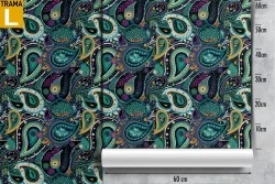 Green leaves vintage decoration wallpaper.