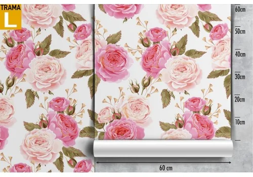 Carta da Parati rose fiori rosa natura moderna. 2