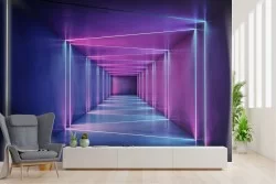 Carta da Parati corridoio 3D LED Neon