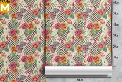 Carta da Parati Fiori Geometrica Moderna Natura