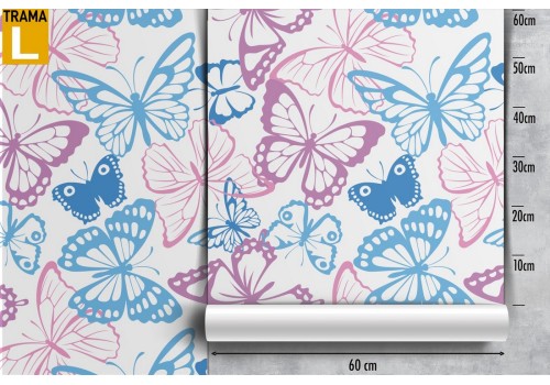 Children's nature wallpaper with butterfly pattern. 2