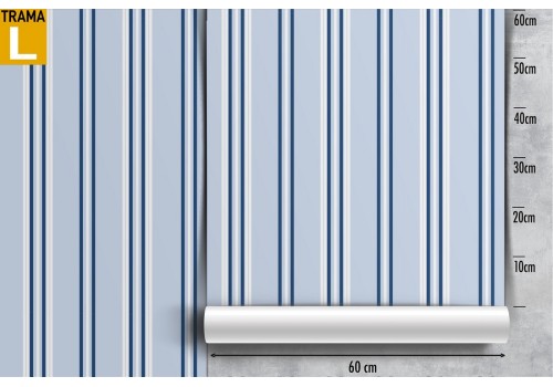 Blue stripes pattern wallpaper decoration. 2