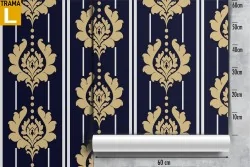 Vintage damask glamour wallpaper decoration.