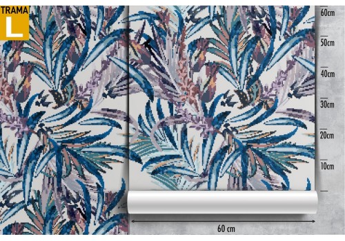 Modern abstract blue nature leaves wallpaper. 2